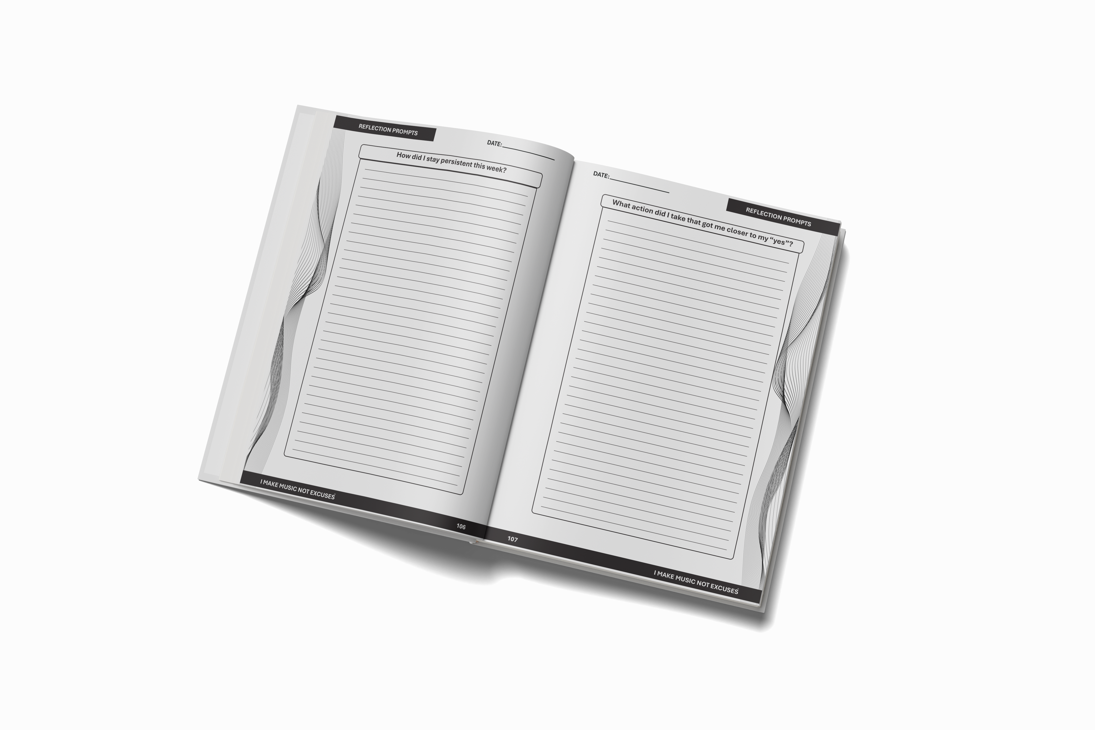 I Make Music, Not Excuses — Music Producer Mindset & Productivity Journal (Hardcover)